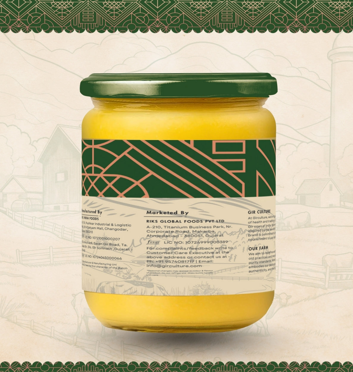 Buy A2 Gir Cow Ghee 500ML Pack of 2 | Bilona Desi Ghee Online