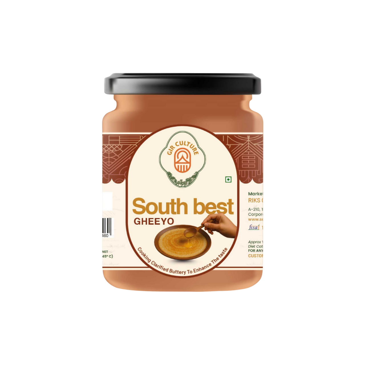 South Best Gheeyo | A2 Gir Cow Ghee with South Indian Spices