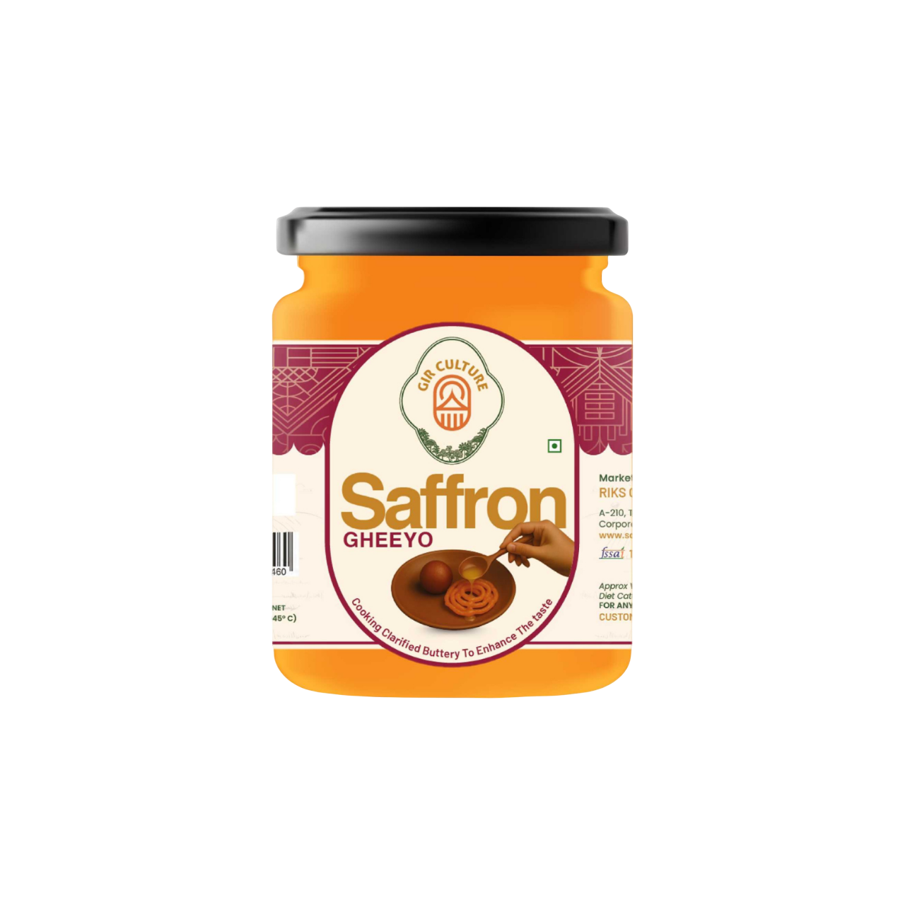 Saffron Gheeyo – Premium A2 Gir Cow Ghee with Kashmiri Saffron