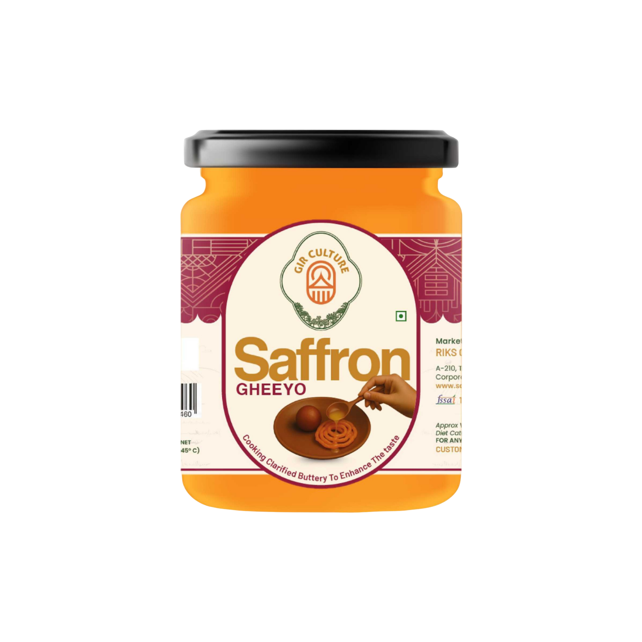 Saffron Gheeyo – Premium A2 Gir Cow Ghee with Kashmiri Saffron
