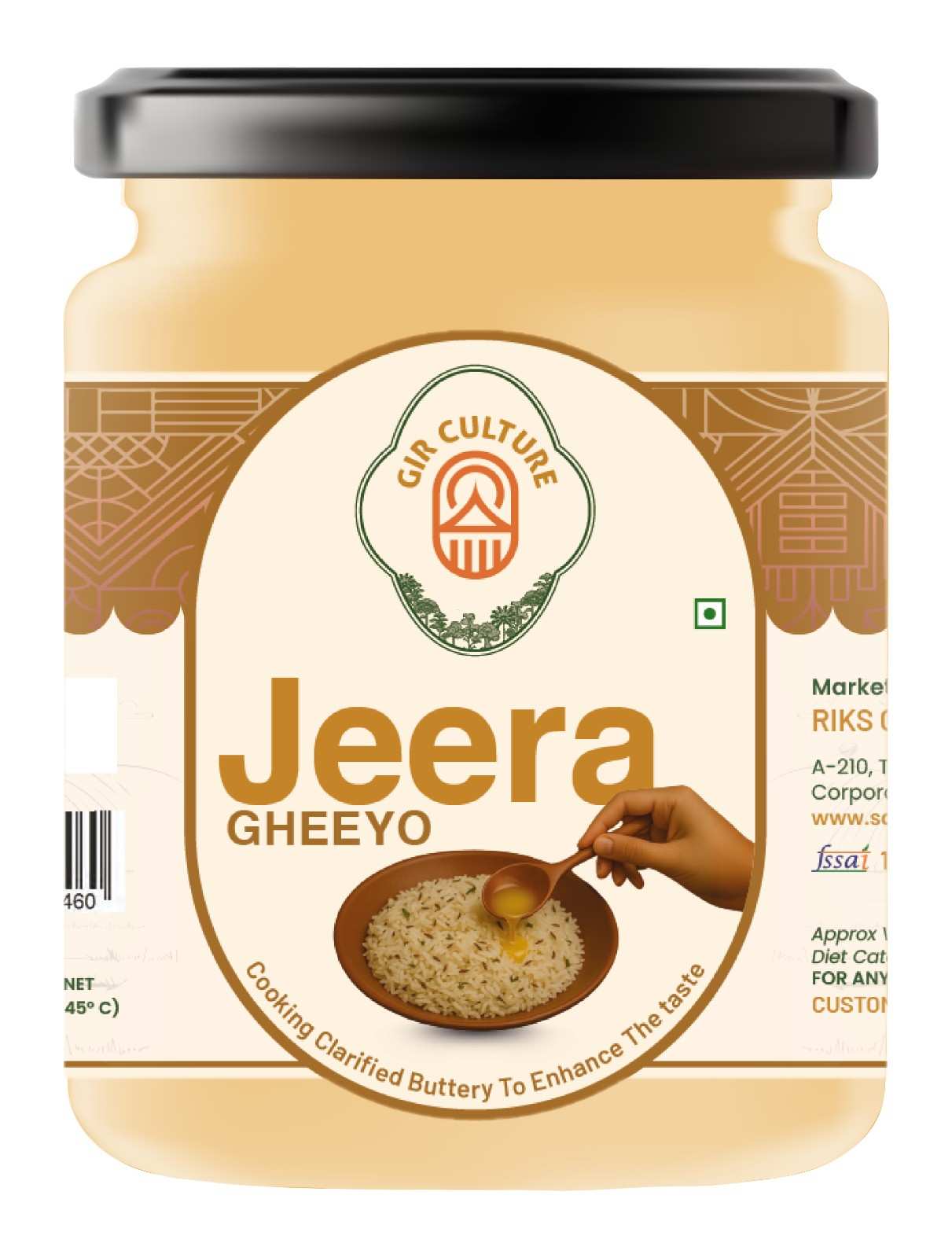 Jeera Gheeyo – A2 Gir Cow Ghee with Roasted Cumin | Gir Culture