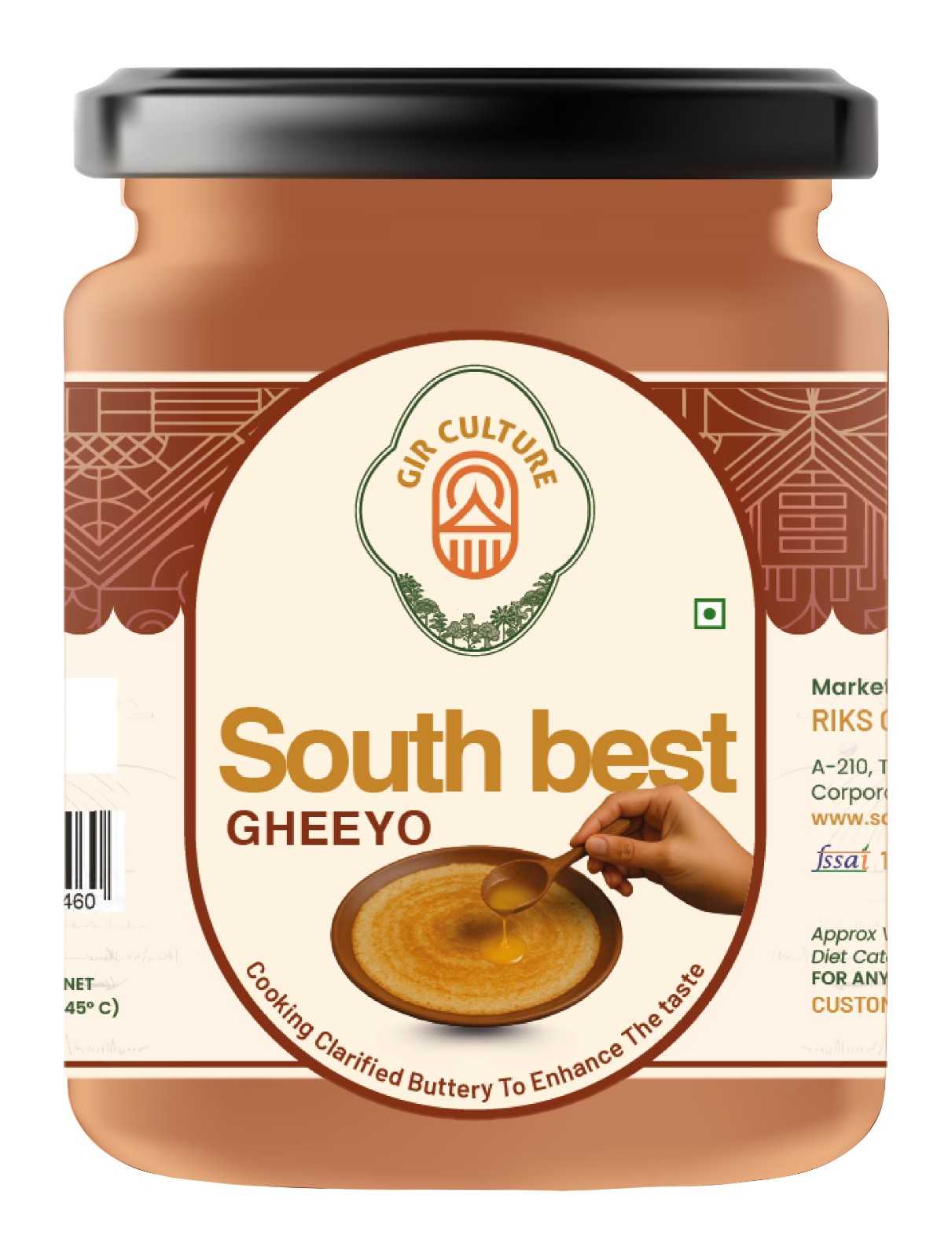 South Best Gheeyo | A2 Gir Cow Ghee with South Indian Spices